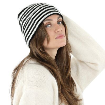 Bonnet - Gårda Saint-Gervais Striped Wool Mix Beanie (noir/blanc)