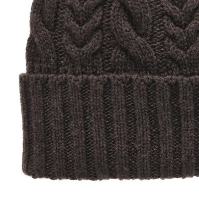 Bonnet - Gårda Villars Cable Knit Wool Mix Beanie (brun)