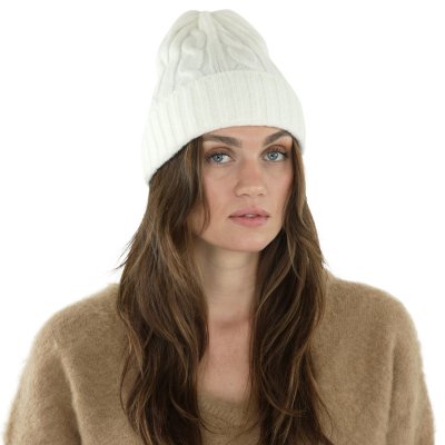 Bonnet - Gårda Bad Gastein Cable Knit Wool Mix Beanie (blanc)