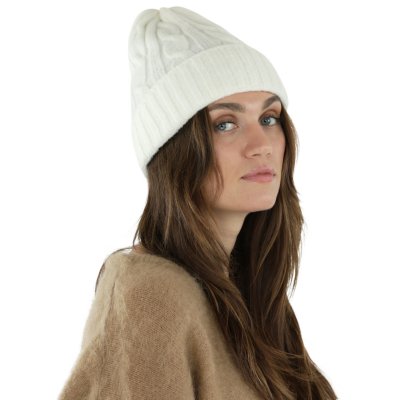 Bonnet - Gårda Bad Gastein Cable Knit Wool Mix Beanie (blanc)