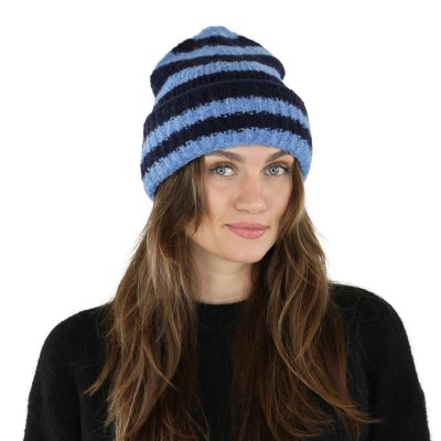 Bonnet - Gårda Lech Striped Wool Mix Beanie (bleu)