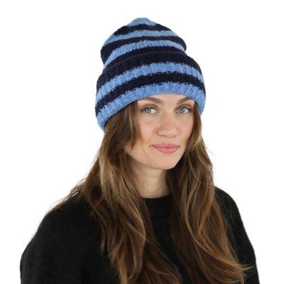 Bonnet - Gårda Lech Striped Wool Mix Beanie (bleu)