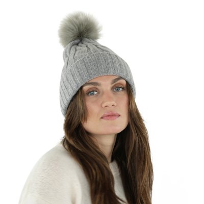 Bonnet - Gårda Saas-Fee Cable Knit Wool Mix Beanie (gris)
