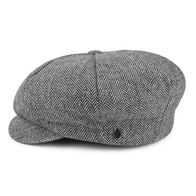 Casquette gavroche/irlandaise - Jaxon Hats Herringbone Big Apple Cap (gris)