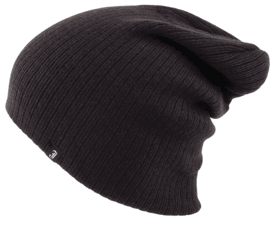Bonnet - Jaxon Oversized Rib Knit Beanie (Noir)