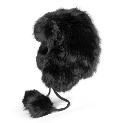 Bonnet en fourrure - Gårda Tortel Faux Fur Trapper Hat (noir)
