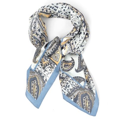 Foulard - Gårda Paisley Satin Scarf (bleu)