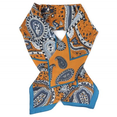 Foulard - Gårda Paisley Satin Scarf (orange)