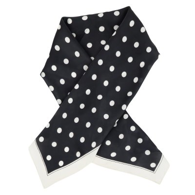 Foulard - Gårda Polka Dot Satin Scarf (noir)
