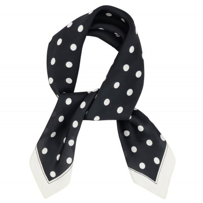 Foulard - Gårda Polka Dot Satin Scarf (noir)