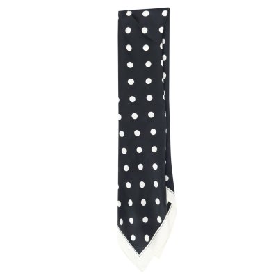 Foulard - Gårda Polka Dot Satin Scarf (noir)