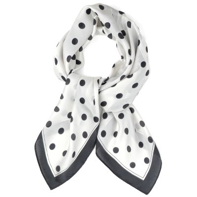 Foulard - Gårda Polka Dot Satin Scarf (blanc)