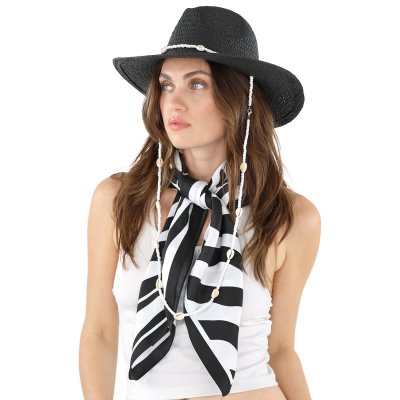 Foulard - Gårda Zebra Satin Scarf (noir)