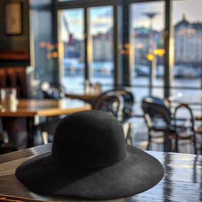 Chapeaux - Gårda Lessia Floppy Wool Hat (noir)