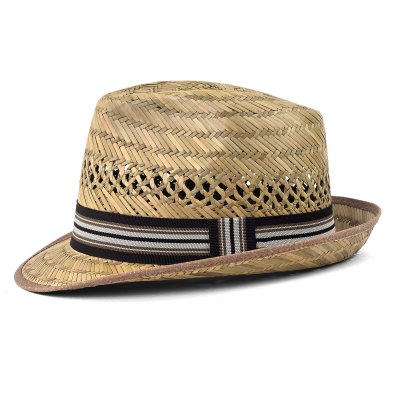 Chapeau de paille - Gårda Agulo Natural Straw Trilby (naturel/marron)