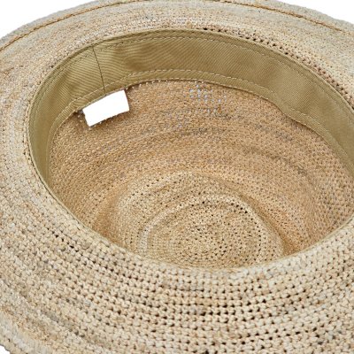 Chapeau de paille - Gårda Funchal Raffia Fedora (naturel clair/brun foncé)