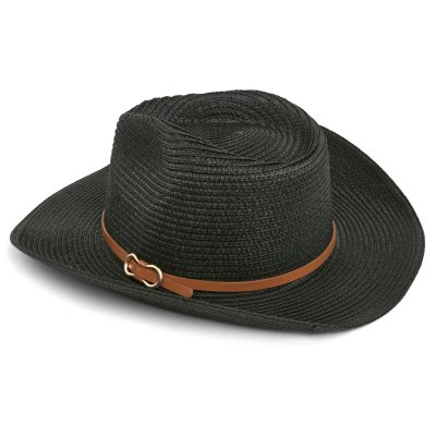 Chapeau de paille - Gårda Kos Western Hat (noir)