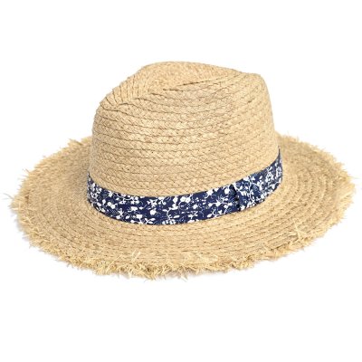 Chapeau de paille - Gårda Lanzarote Fedora (naturel/bleu)