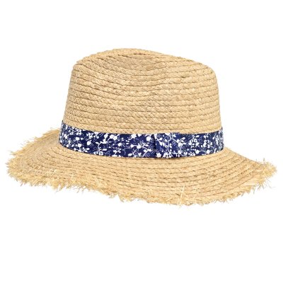 Chapeau de paille - Gårda Lanzarote Fedora (naturel/bleu)