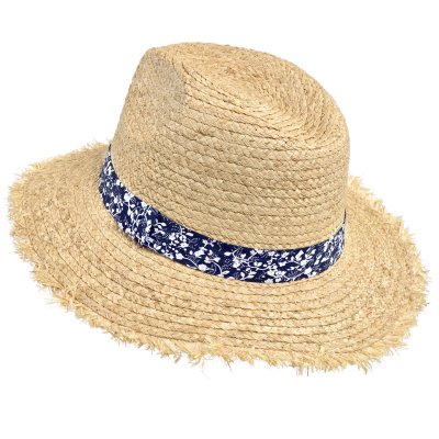 Chapeau de paille - Gårda Lanzarote Fedora (naturel/bleu)
