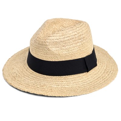 Chapeau de paille - Gårda Positano Fedora (naturel/noir)