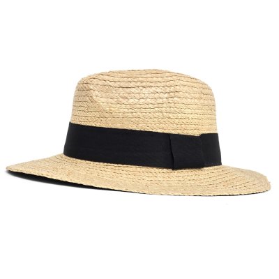 Chapeau de paille - Gårda Positano Fedora (naturel/noir)
