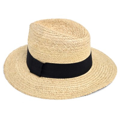 Chapeau de paille - Gårda Positano Fedora (naturel/noir)