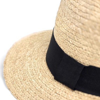 Chapeau de paille - Gårda Positano Fedora (naturel/noir)