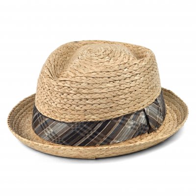Chapeau de paille - Gårda Tarajal Raffia Trilby (naturel clair/gris)