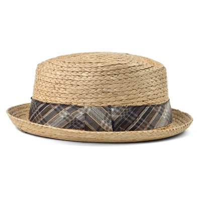 Chapeau de paille - Gårda Tarajal Raffia Trilby (naturel clair/gris)