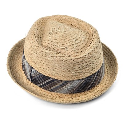 Chapeau de paille - Gårda Tarajal Raffia Trilby (naturel clair/gris)