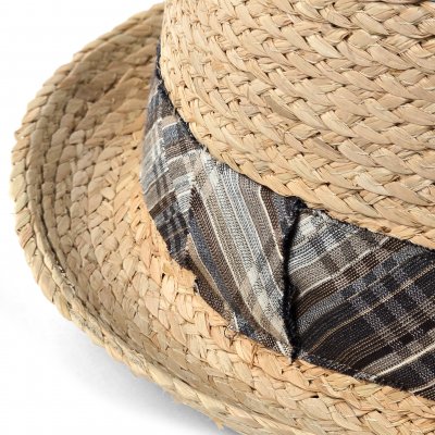 Chapeau de paille - Gårda Tarajal Raffia Trilby (naturel clair/gris)