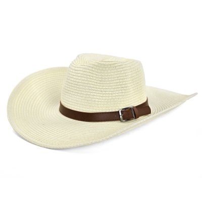 Chapeau de paille - Gårda Thessaloniki Western Hat (blanc)