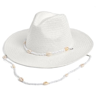 Chapeau de paille - Gårda Valencia Fedora (blanc)