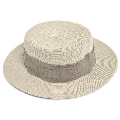 Chapeau de paille - Gårda Valletta Boater (beige)