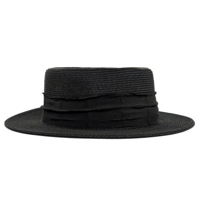 Chapeau de paille - Gårda Valletta Boater (noir)