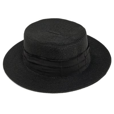Chapeau de paille - Gårda Valletta Boater (noir)
