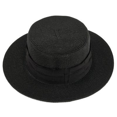 Chapeau de paille - Gårda Valletta Boater (noir)
