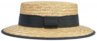 Chapeaux - Gårda Verona Boater Black Band (nature)