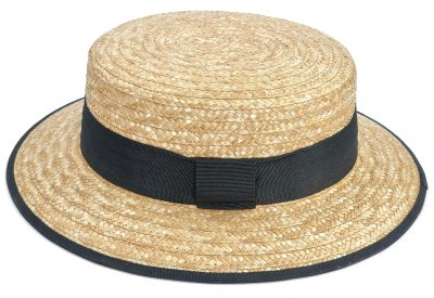 Chapeaux - Gårda Verona Boater Black Band (nature)