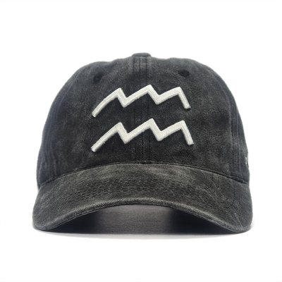 Casquettes - Gårda Zodiac Sign Aquarius (noir)